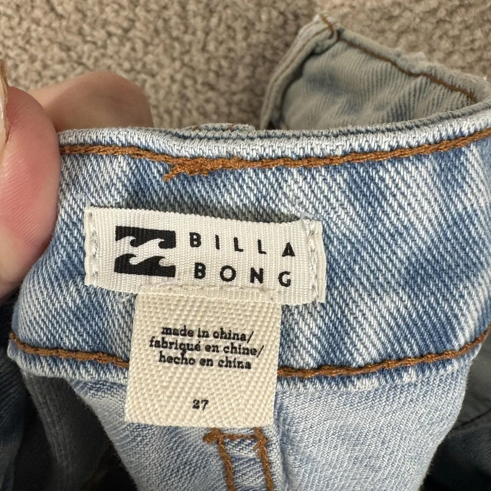 Billabong Jeans Womens 27 Blue Light‎ Wash High Rise Relaxed Straight Denim